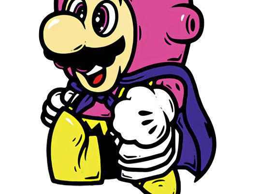 创意超级马里奥裁片印花服装,趣味动漫角色服装印花设计