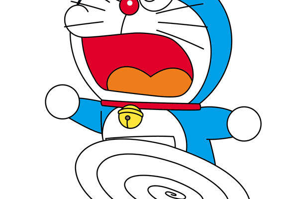 经典卡通角色裁片印花服装:可爱哆啦A梦图案设计