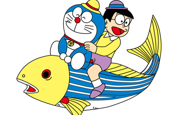 创意卡通裁片印花服装：哆啦A梦与大雄的欢乐时光