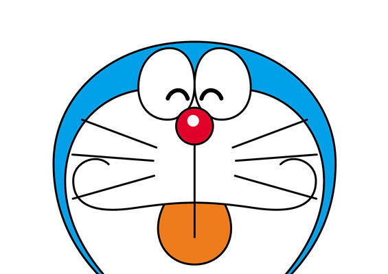 经典卡通角色裁片印花服装:可爱哆啦A梦图案设计