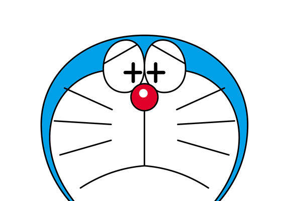 经典卡通蓝胖子裁片印花服装印花设计