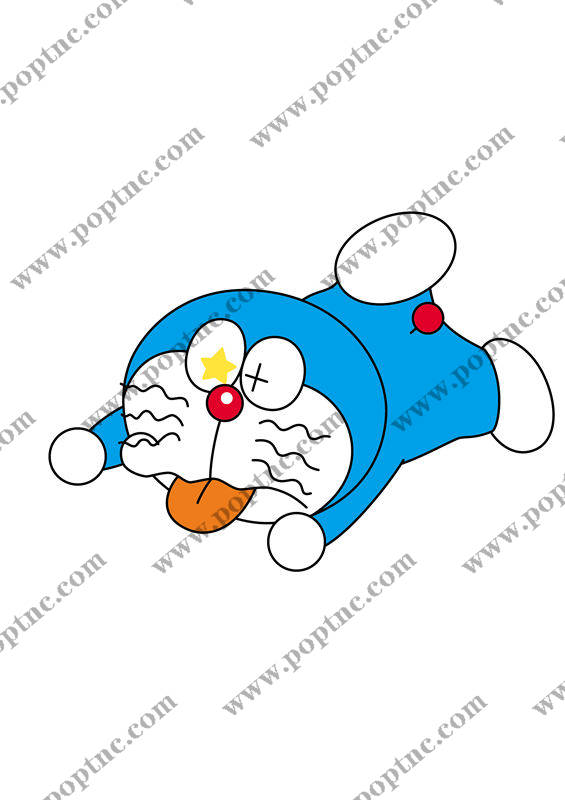 可爱卡通猫型机器人裁片印花服装印花设计