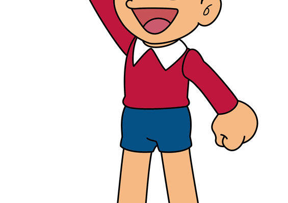 活力四射的卡通男孩裁片印花服装印花设计