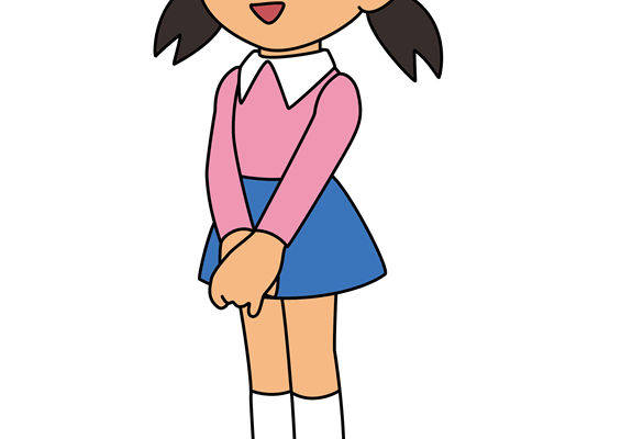 可爱卡通女孩裁片印花服装印花设计