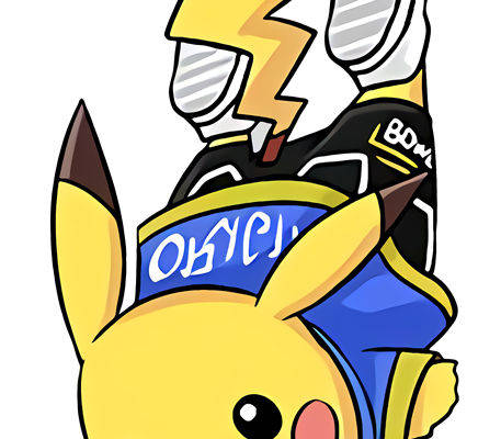 创意皮卡丘裁片印花服装,动漫风格个性时尚服装印花设计