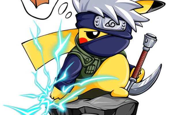 创意动漫角色皮卡丘裁片印花服装印花设计