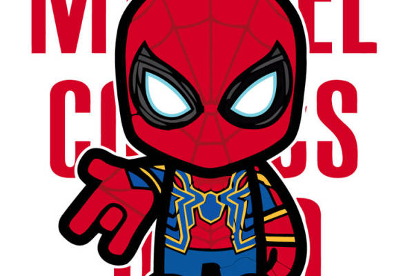 时尚潮流漫威蜘蛛侠裁片印花服装印花设计