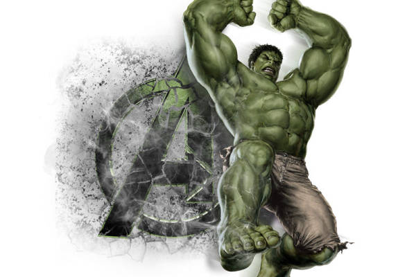 绿巨人浩克主题裁片印花服装印花设计