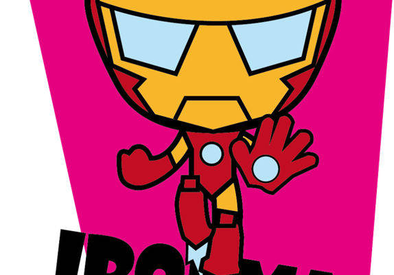 时尚个性钢铁侠裁片印花服装印花设计