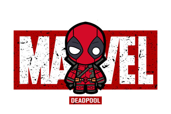 时尚漫威Deadpool裁片印花服装印花设计