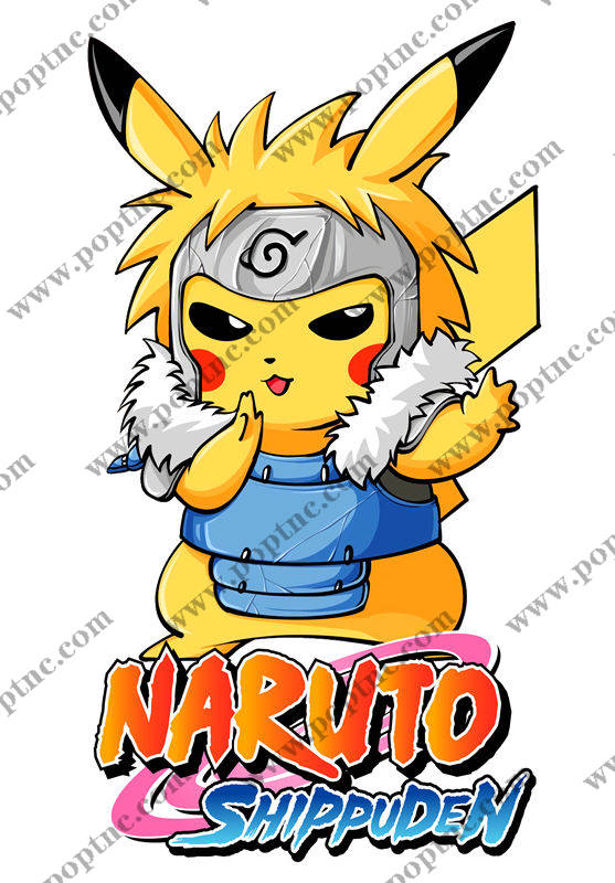 创意皮卡丘裁片印花服装 动漫迷必备火影忍者主题服装印花