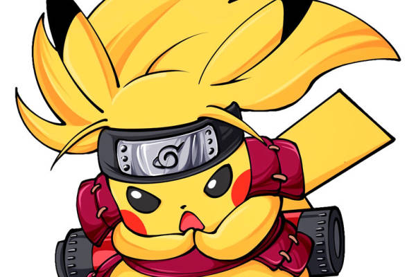 创意皮卡丘忍者裁片印花服装印花设计