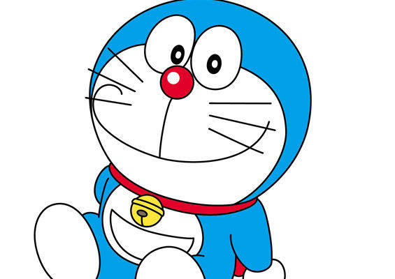 经典卡通角色裁片印花服装：可爱哆啦A梦图案设计