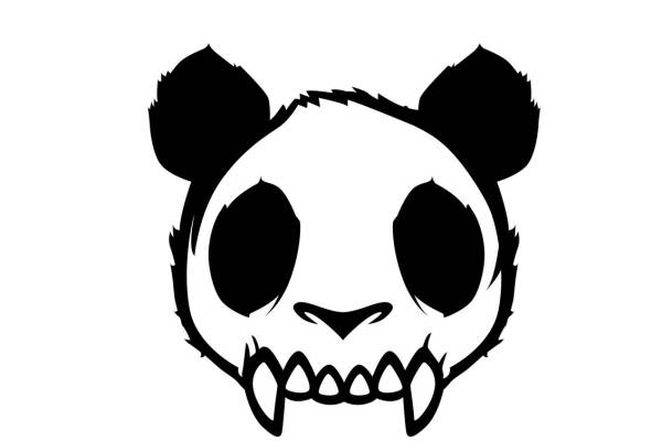 独特熊猫头骨裁片印花服装，展现个性与时尚