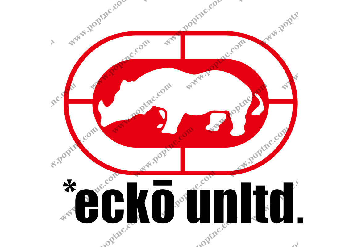 Ecko Unltd. 经典红色犀牛裁片印花服装印花设计
