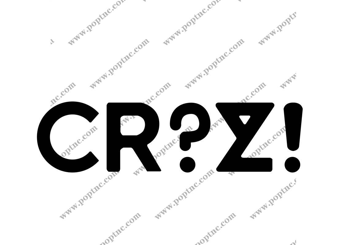 创意裁片印花服装:CR?Σ! 独特字母设计