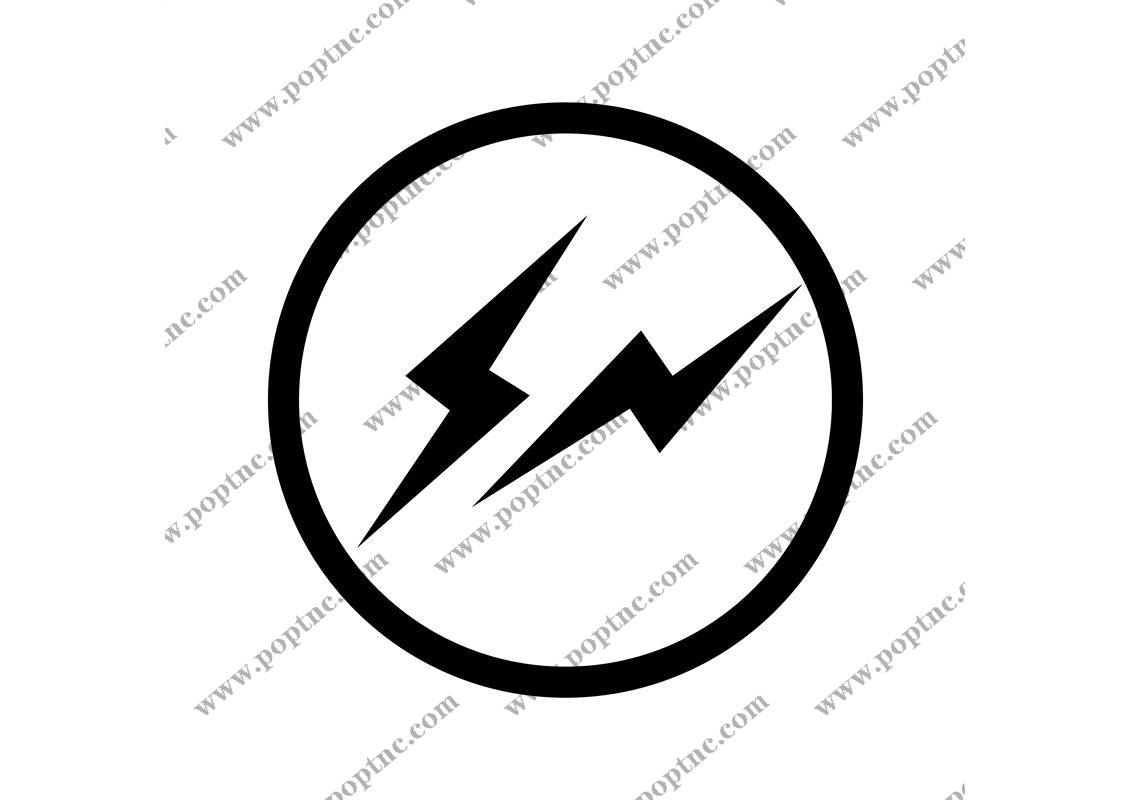 现代闪电图案裁片印花服装印花设计