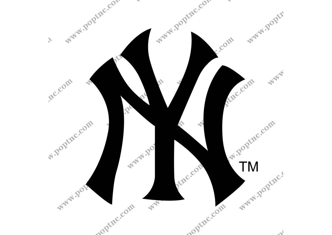 经典黑色纽约洋基队裁片印花服装