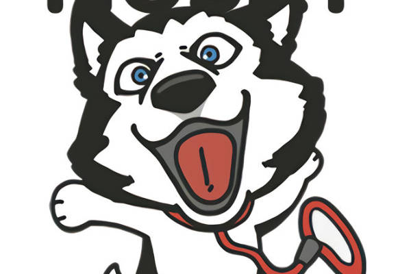 活泼哈士奇裁片印花服装，时尚个性服装印花设计