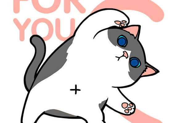 可爱卡通猫裁片印花服装设计,专为你打造