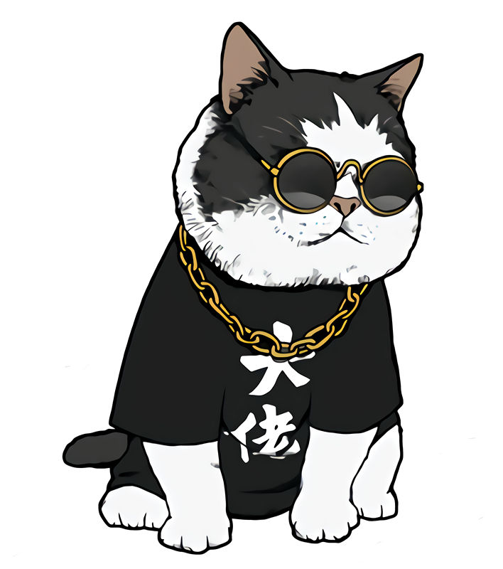 时尚大佬风格猫咪裁片印花服装印花设计