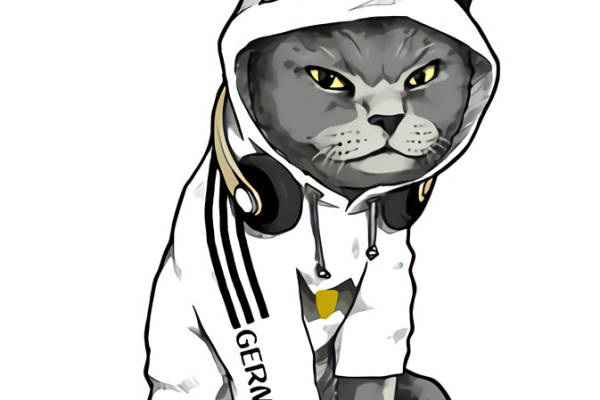 时尚潮流猫裁片印花服装印花设计