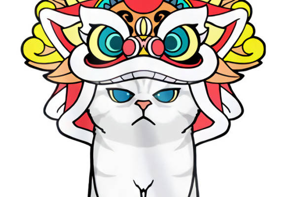 中国风猫咪裁片印花服装印花设计