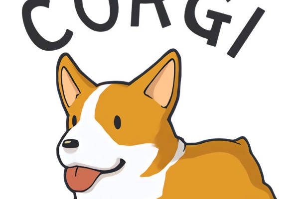 可爱卡通柯基裁片印花服装，萌趣风格服装印花设计