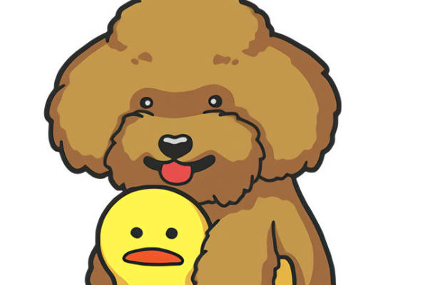 可爱泰迪狗与小黄鸭裁片印花服装