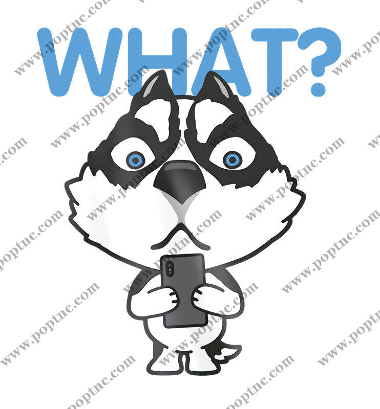 创意哈士奇裁片印花服装,趣味卡通风格服装印花设计