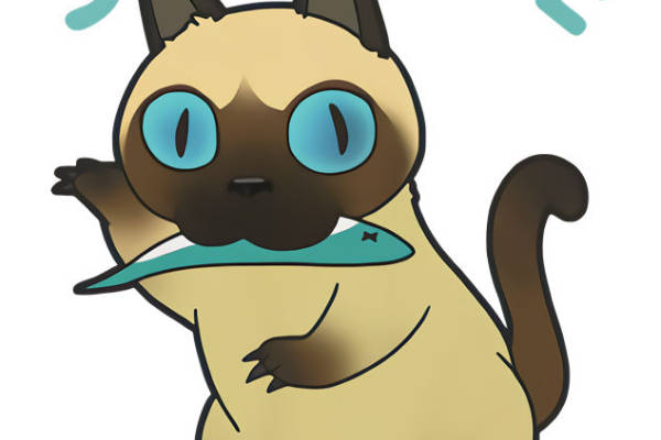 时尚潮流暹罗猫裁片印花服装印花设计