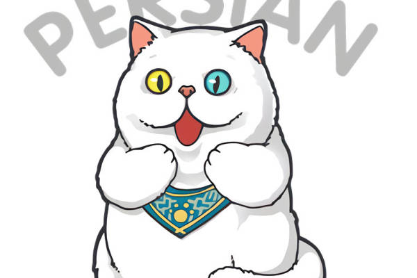 可爱卡通波斯猫裁片印花服装图案设计