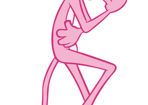 时尚粉色老鼠裁片印花服装，趣味卡通风格服装印花设计