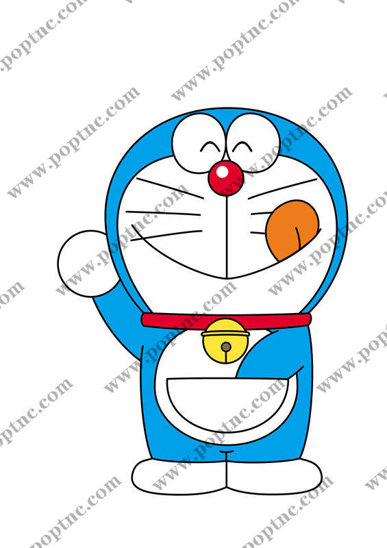 经典卡通形象裁片印花服装,可爱哆啦A梦图案印花T恤