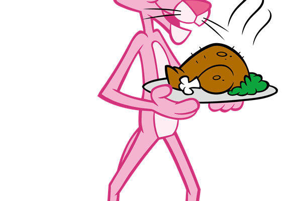 时尚粉红老鼠裁片印花服装印花设计