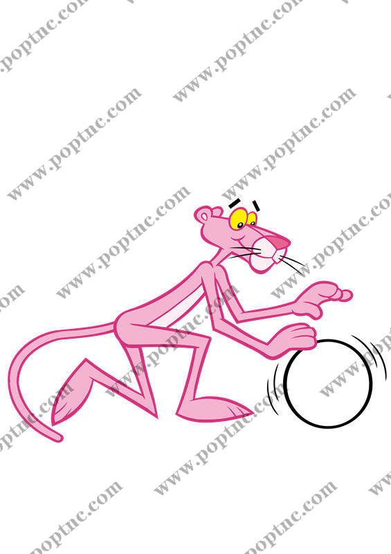 时尚运动风格粉色老鼠裁片印花服装