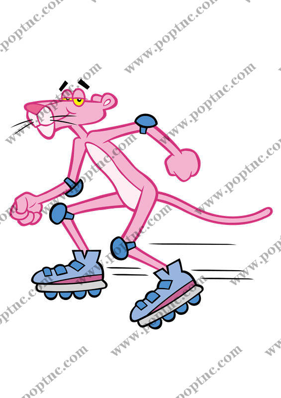 动感十足的粉色卡通老鼠裁片印花服装