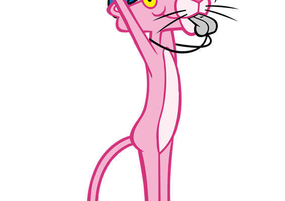 时尚粉色卡通猫裁片印花服装印花设计