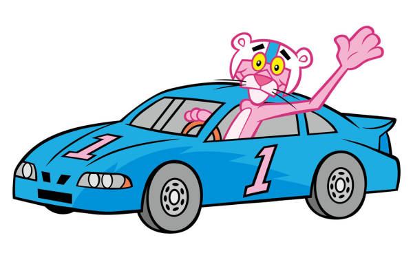 创意卡通赛车裁片印花服装 趣味动物图案服装印花设计