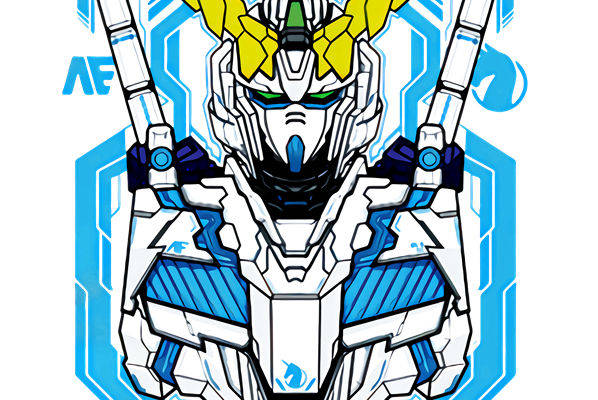 高达独角兽RX-0裁片印花服装印花设计