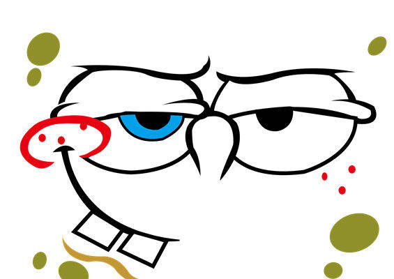 创意卡通风格眼镜男士裁片印花服装印花设计