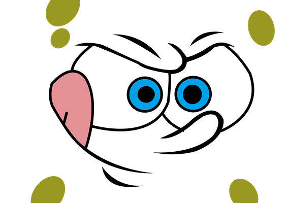 可爱卡通狗头裁片印花服装印花设计