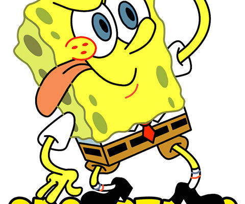 经典卡通裁片印花服装，海绵宝宝主题服装印花设计