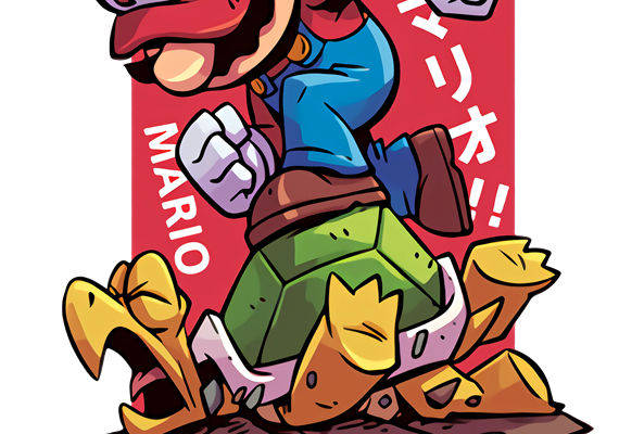 经典超级马里奥兄弟裁片印花服装印花设计