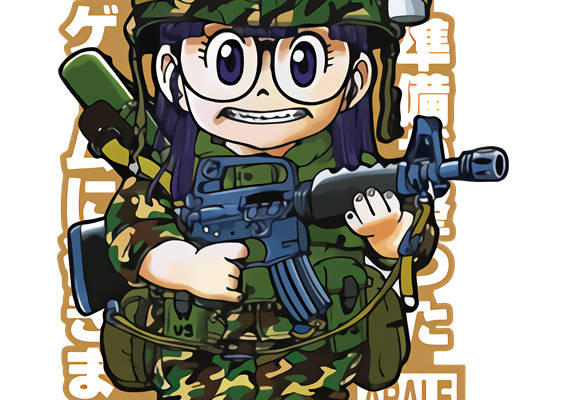 军事风格卡通裁片印花服装印花设计