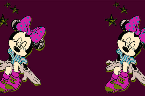 时尚卡通米妮服装印花面料设计