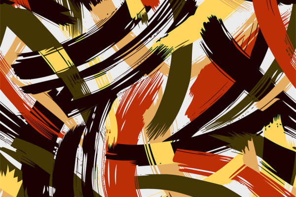 现代抽象艺术风格面料印花，时尚服装印花设计