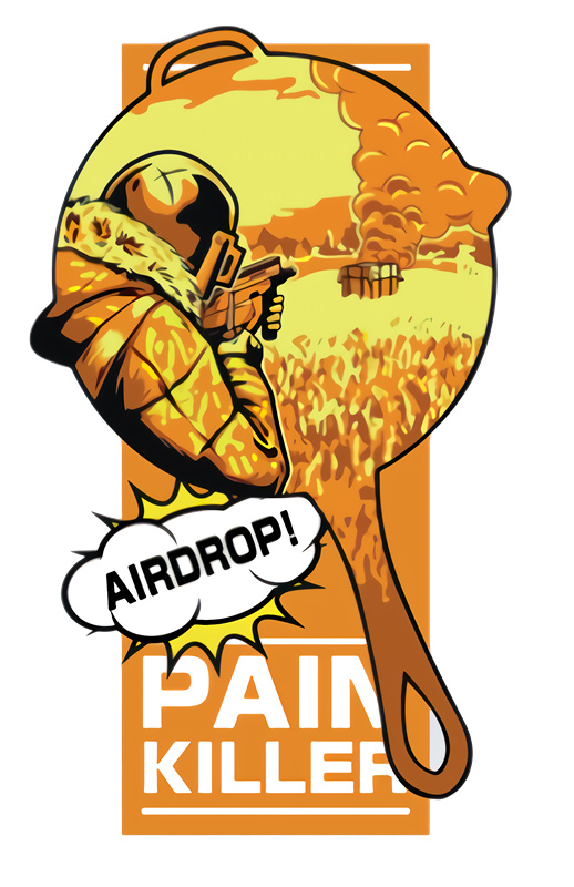 军事风格裁片印花服装：Pain Killer Airdrop设计