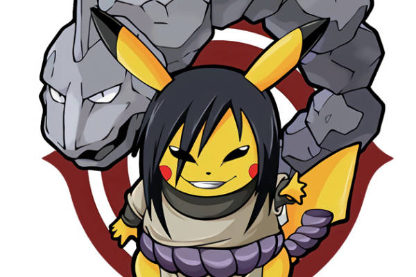 创意皮卡丘与火影忍者服装印花裁片设计