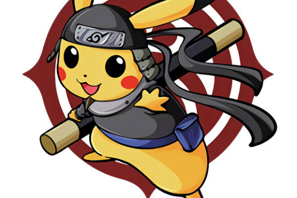 创意皮卡丘与火影忍者服装印花设计